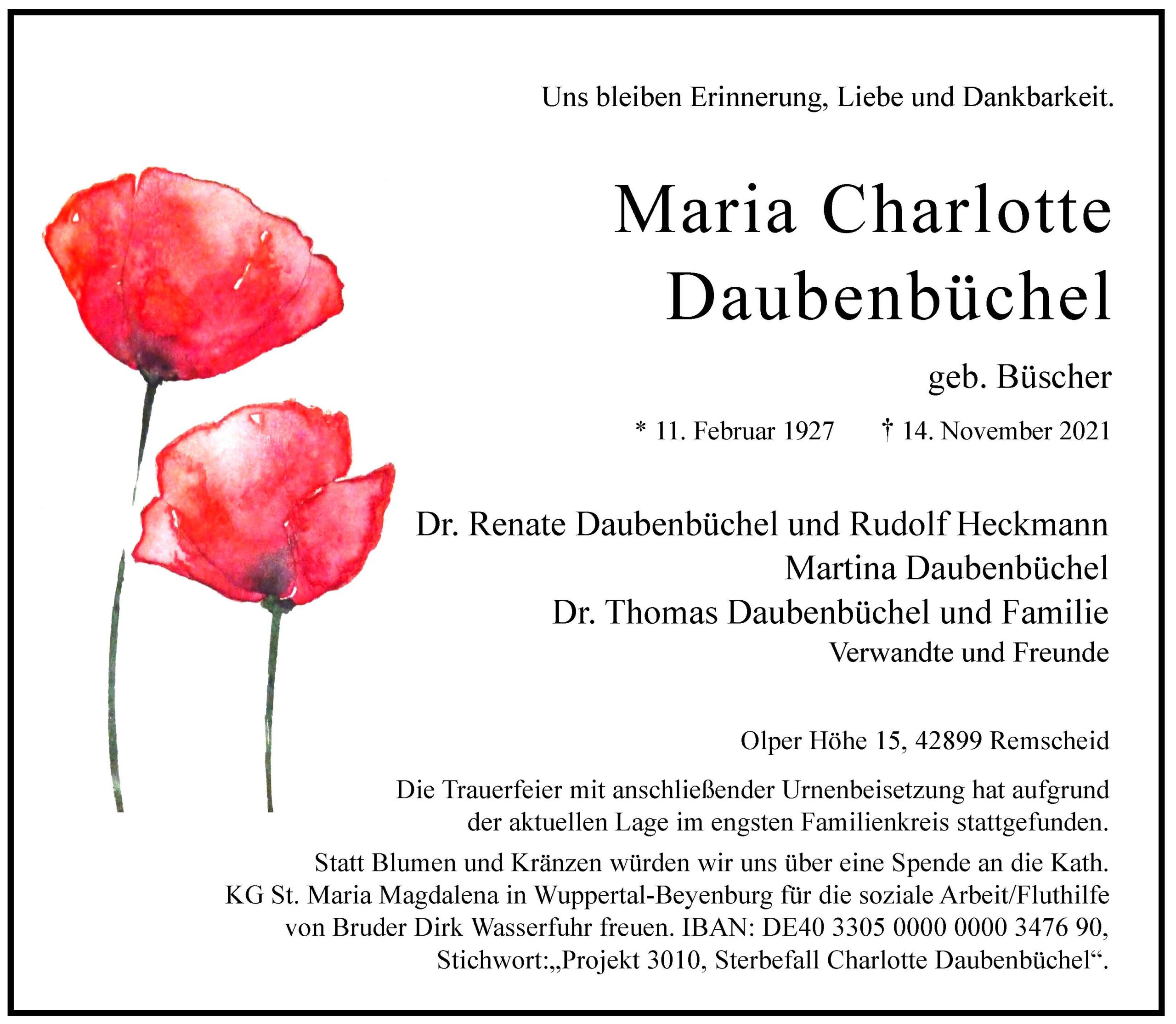 Maria Charlotte Daubenbüchel