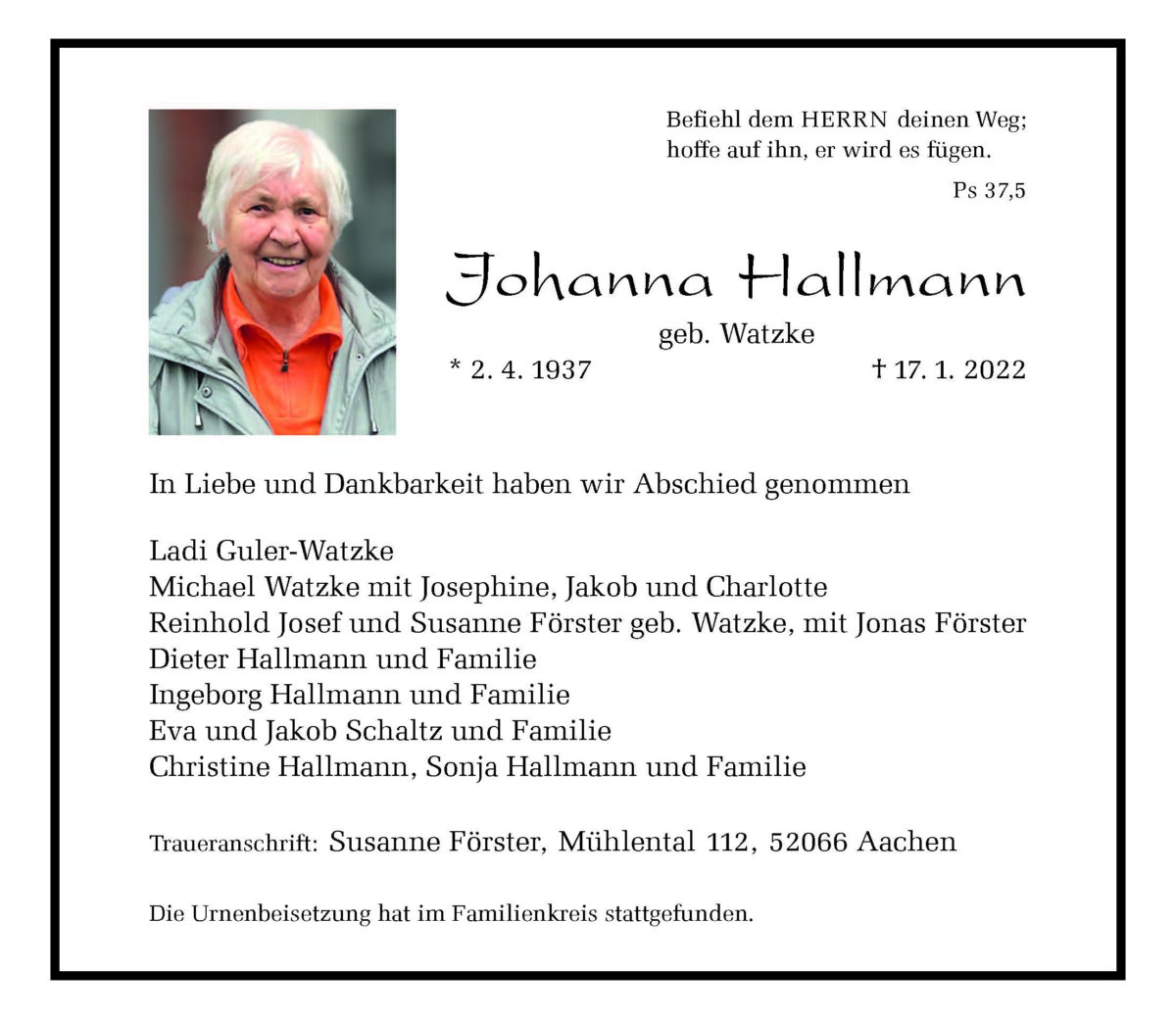 Johanna Hallmann