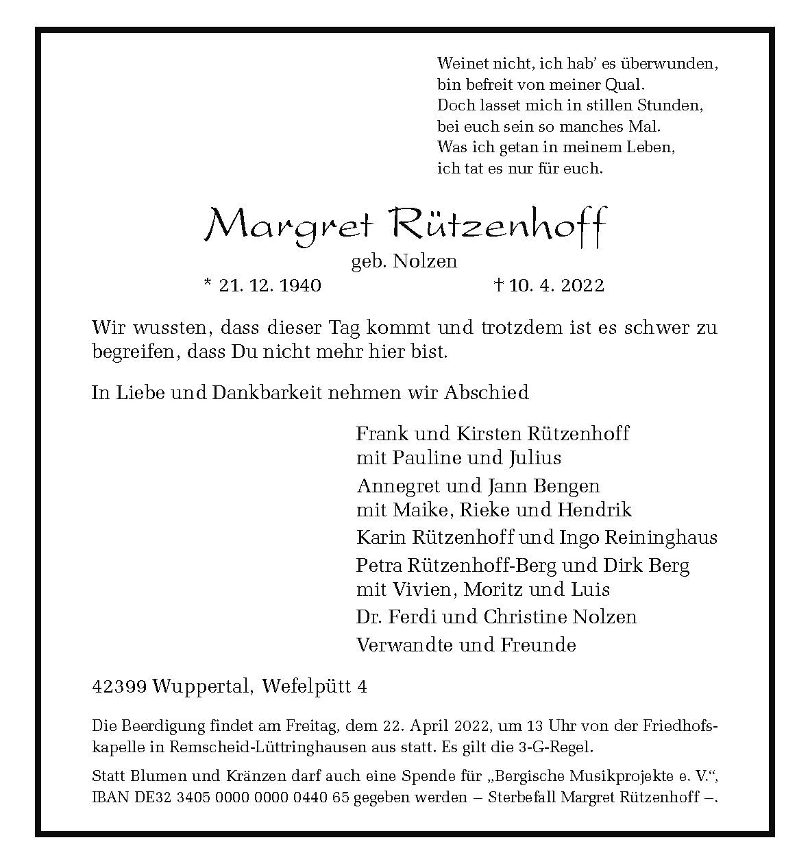 Margret Rützenhoff