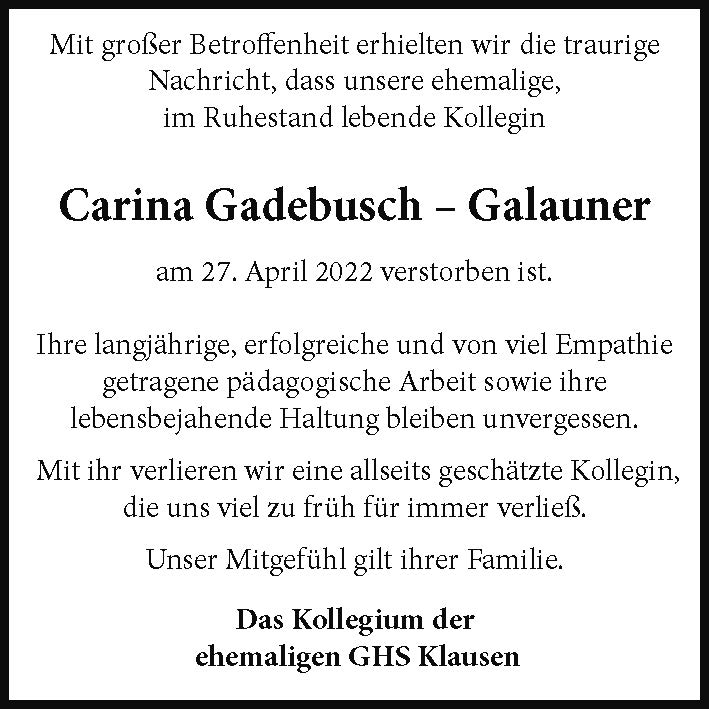 Carina Gadebusch – Galauner