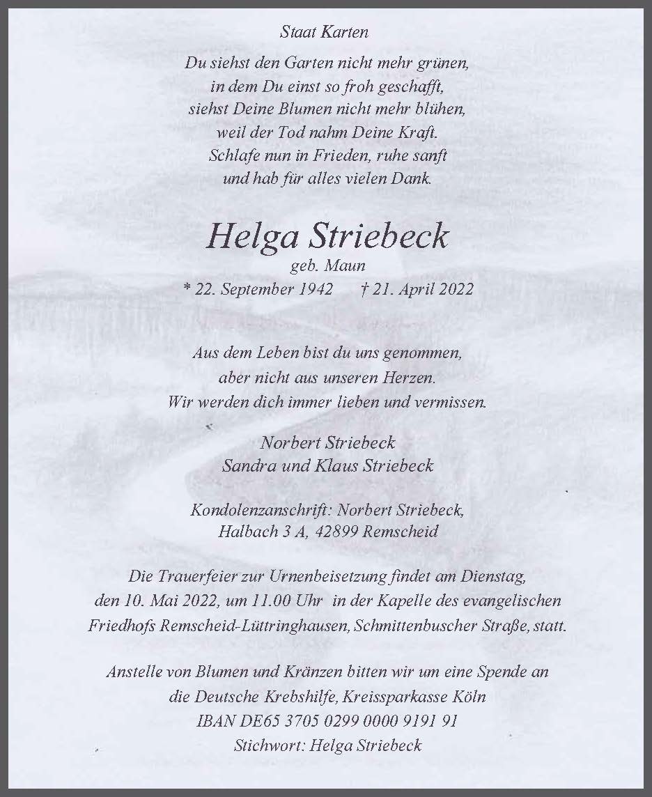 Helga Striebeck