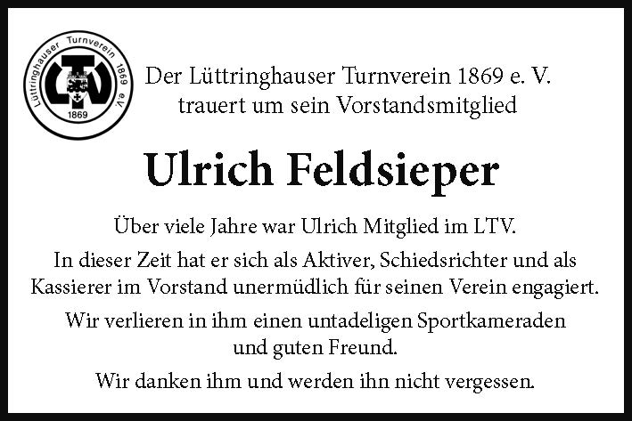 Nachruf: Ulrich Feldsieper