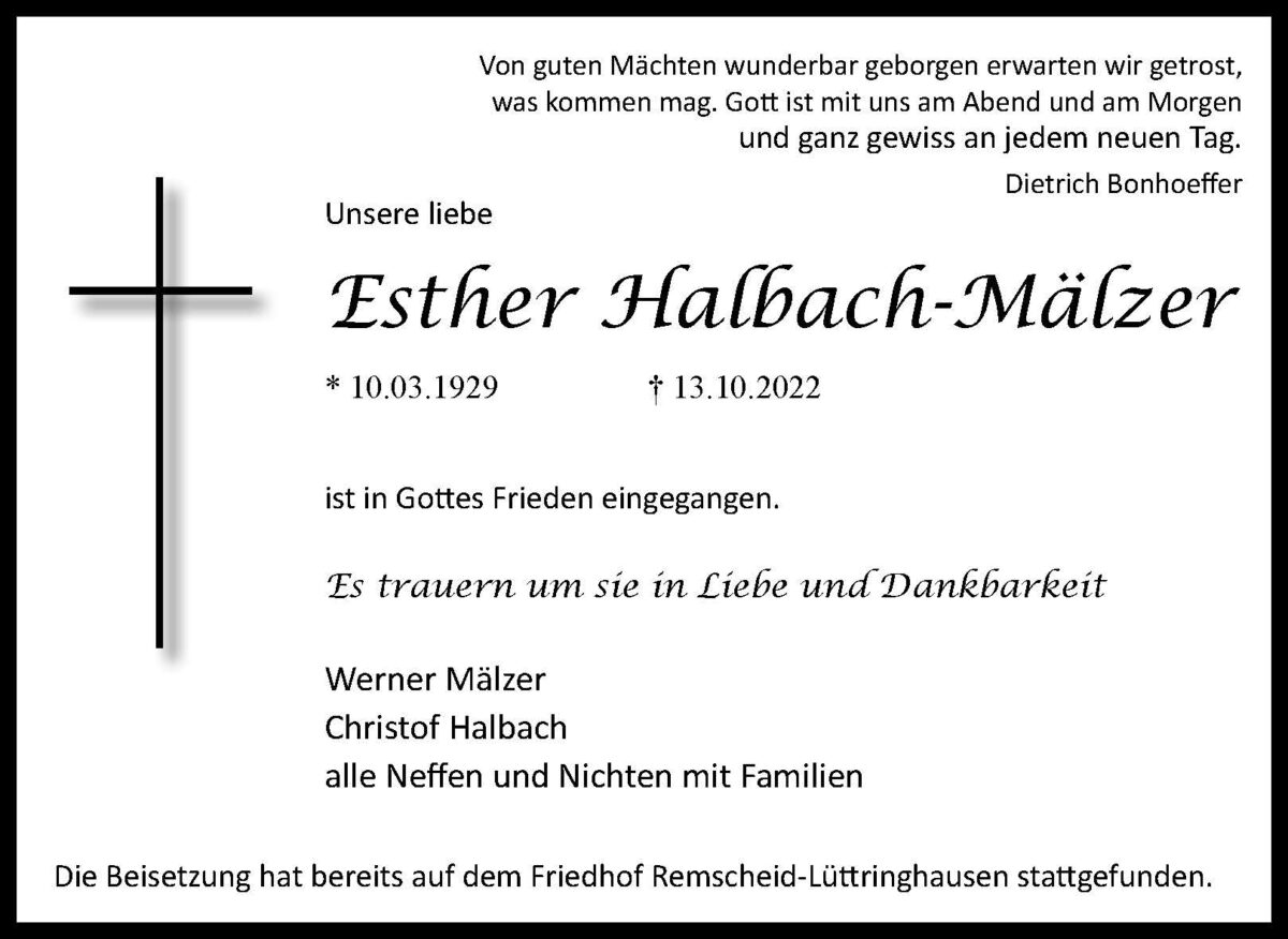 Esther Halbach-Mälzer