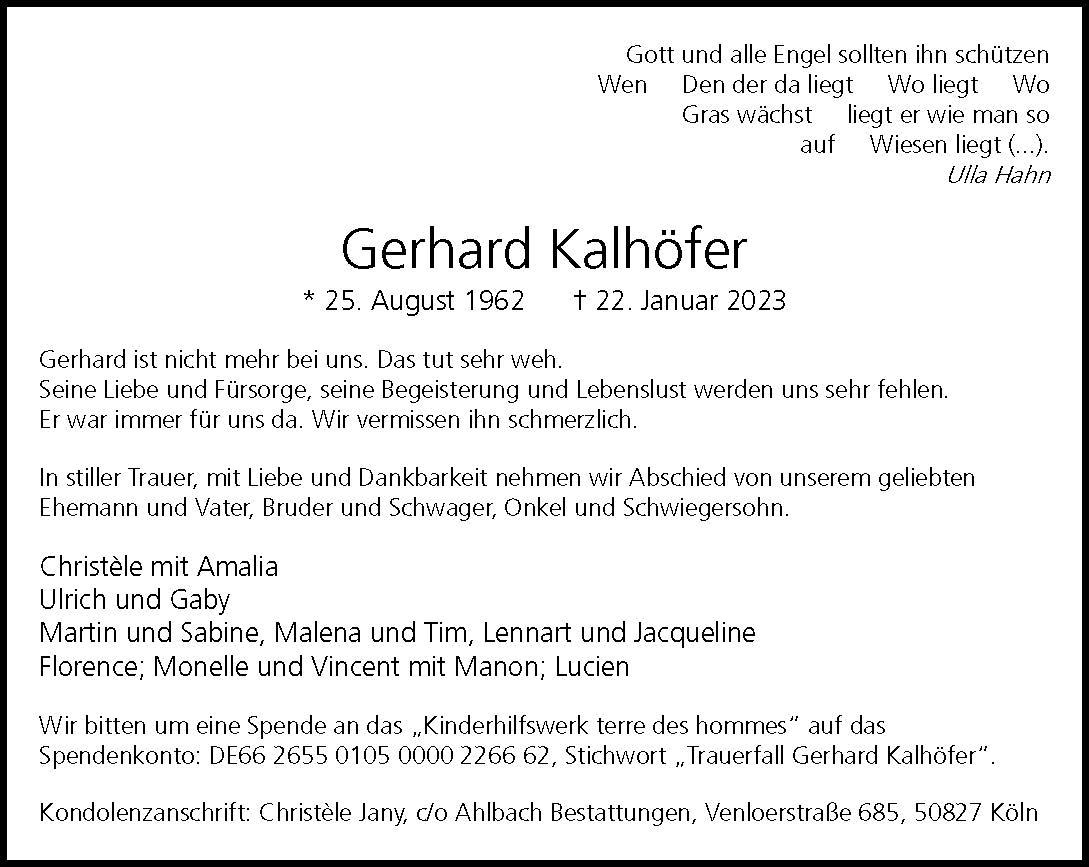 Gerhard Kalhöfer
