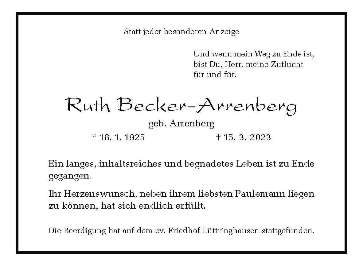 Ruth Becker-Arrenberg