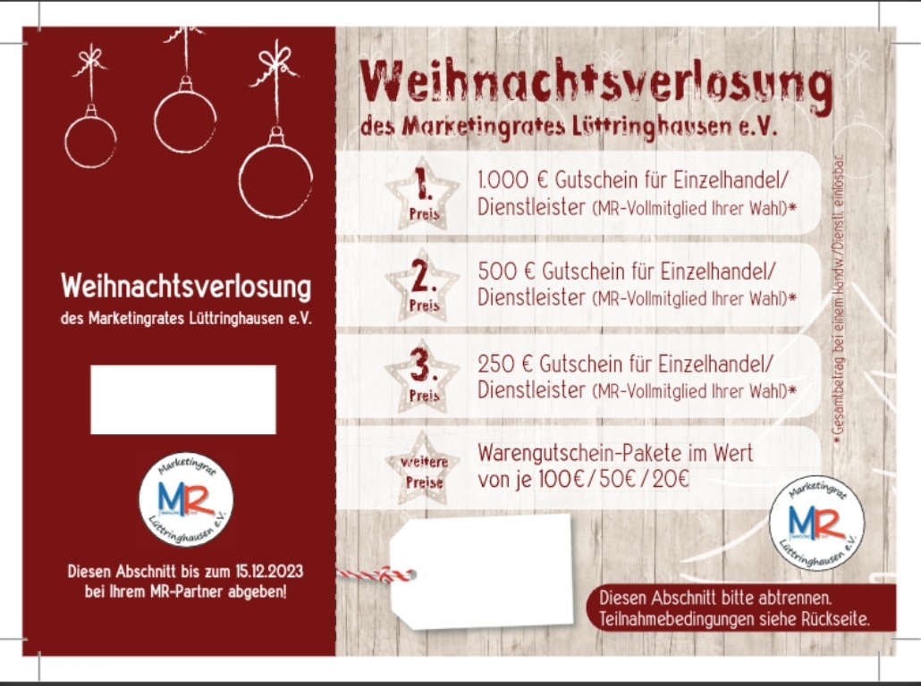 Weihnachtsverlosung in Lüttringhausen: Es geht los
