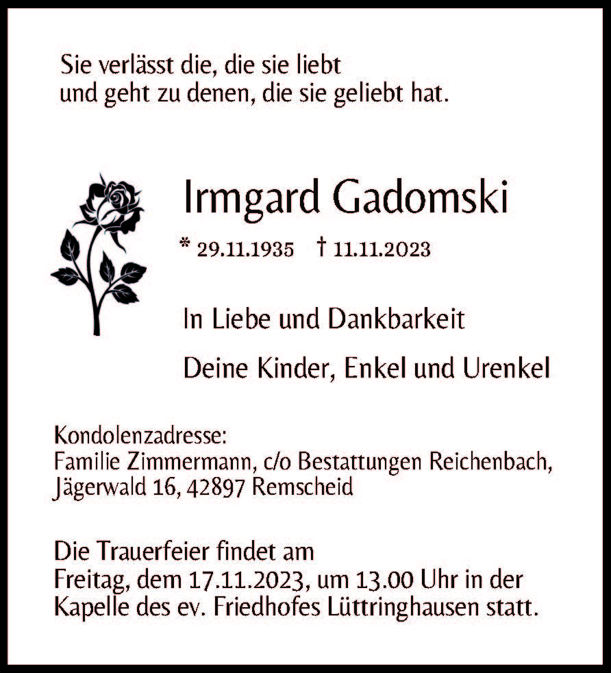 Irmgard Gadomski
