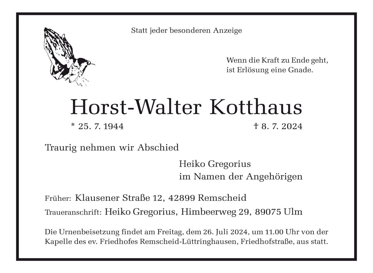Horst-Walter Kotthaus