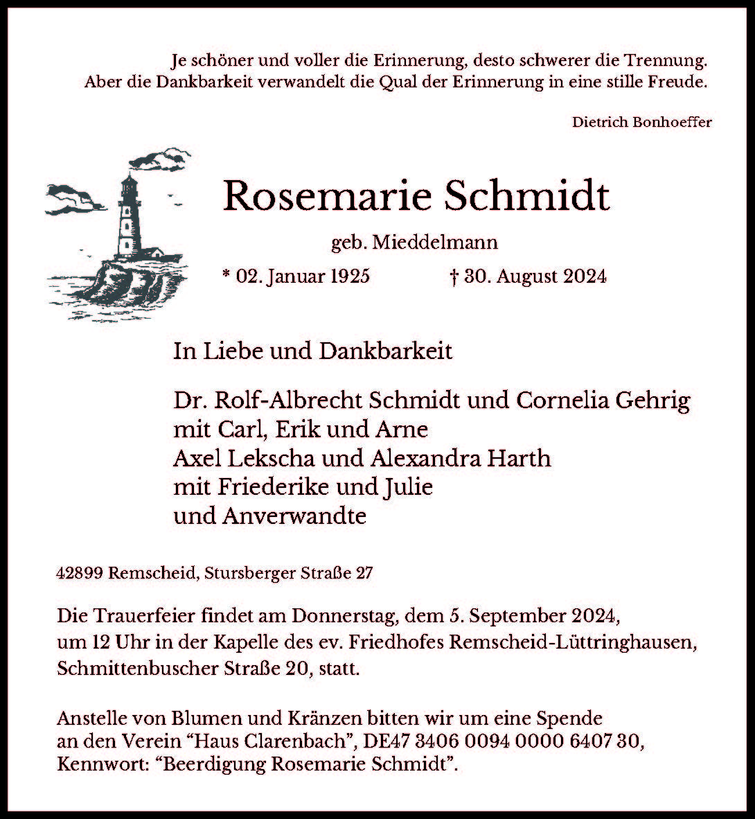 Rosemarie Schmidt