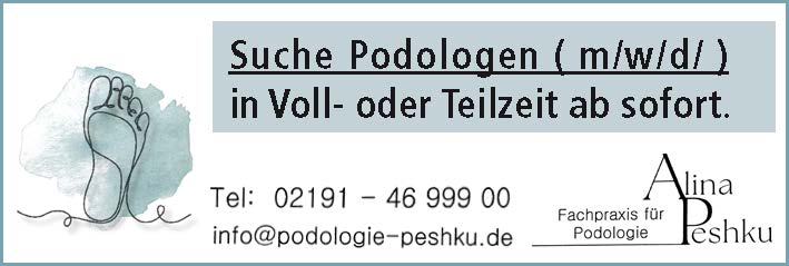 Suche Podologen ab sofort!