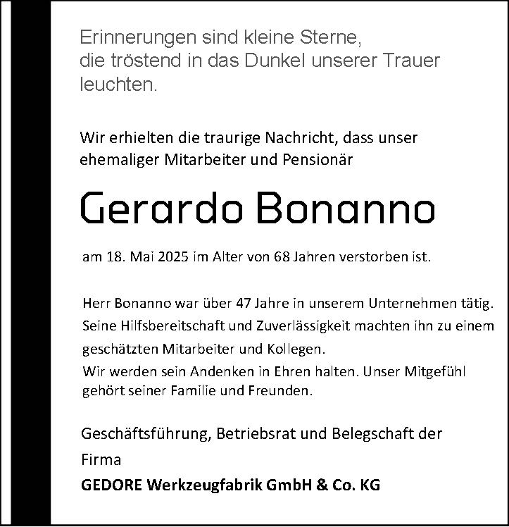Nachruf: Gerardo Bonanno