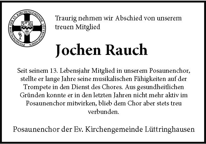 Nachruf: Jochen Rauch