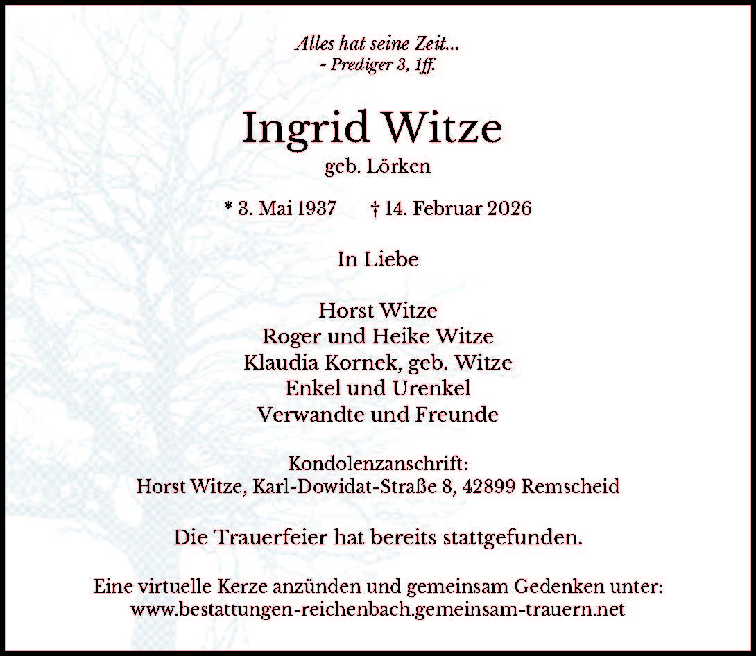 Ingrid Witze